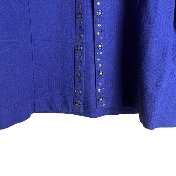 Alfred Dunner purple embellished blazer. Size 10 - Picture 6 of 8